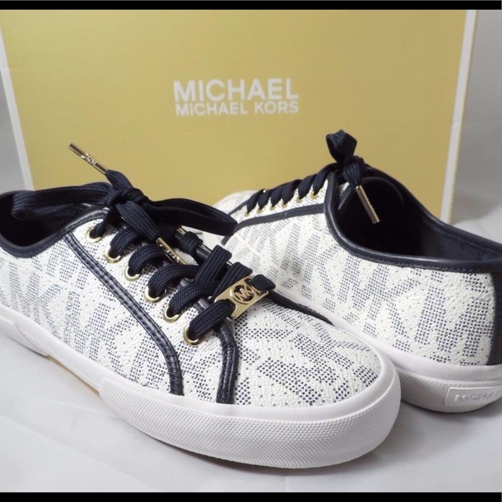Michael Kors Boreum Sneakers in Navy and Gold